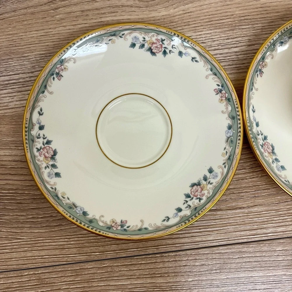 Lenox Southern Vista Teacups & Saucers - Set of 2